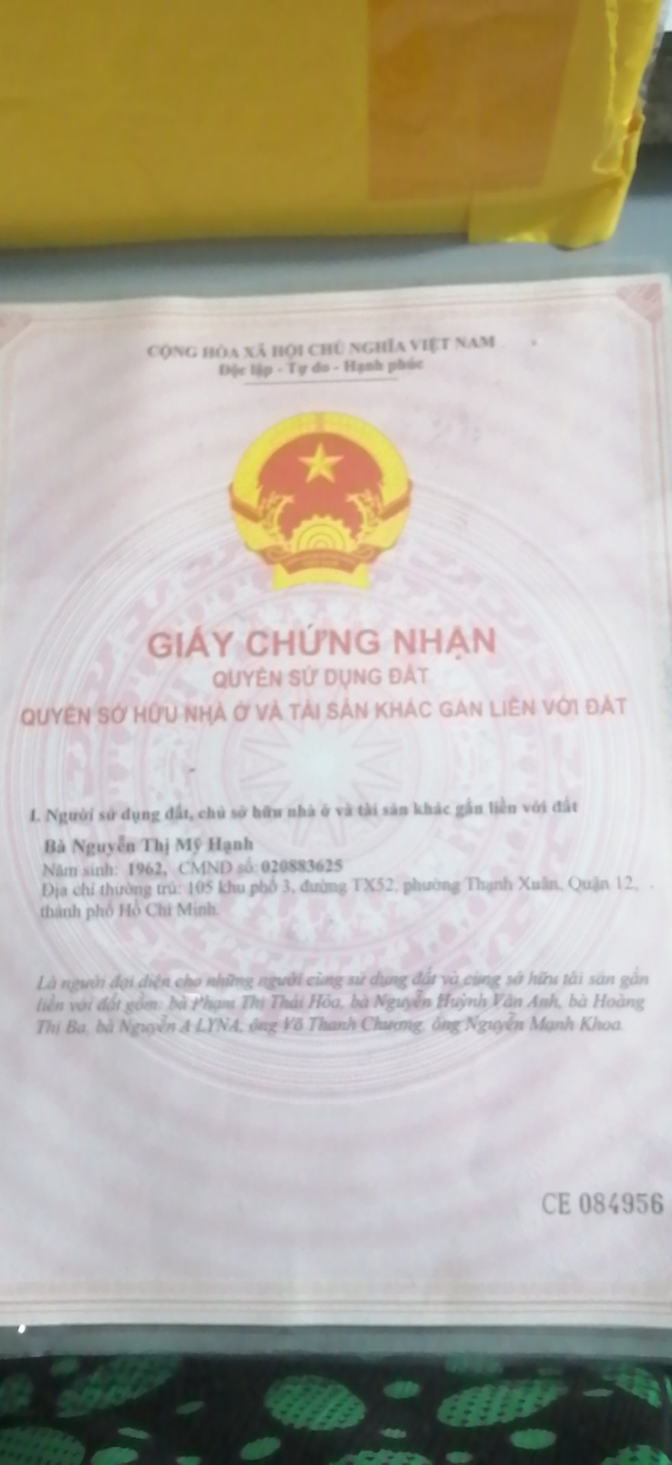  BÁN NHÀ ĐẤT  MẶT PHỐ THẠNH XUÂN 62, Q.12, HCM - 76 M2, 1,.8 TỸ 