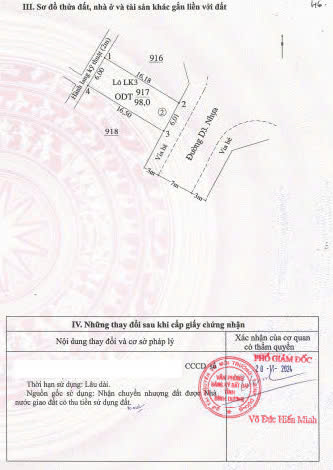  990tr có ngay 98m2 đất mặt tiền đường nhựa sổ sẵn 