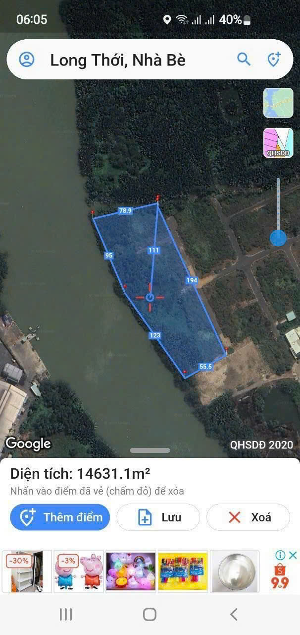  ĐẤT ĐẸP 4 MẶT TIỀN XÂY XƯỞNG DIỆN TÍCH LỚN ĐẾN 14600M2 – LONG THỚI, NHÀ BÈ GIÁ 90 TỶ 