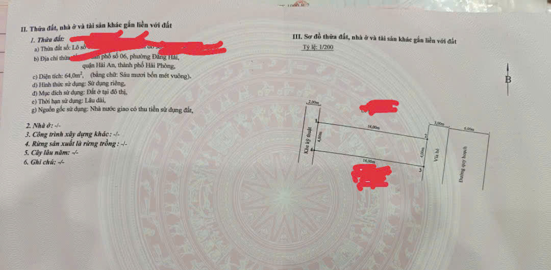  Hàng hiếm lô đất đẹp Tái Định Cư Điểm 3 