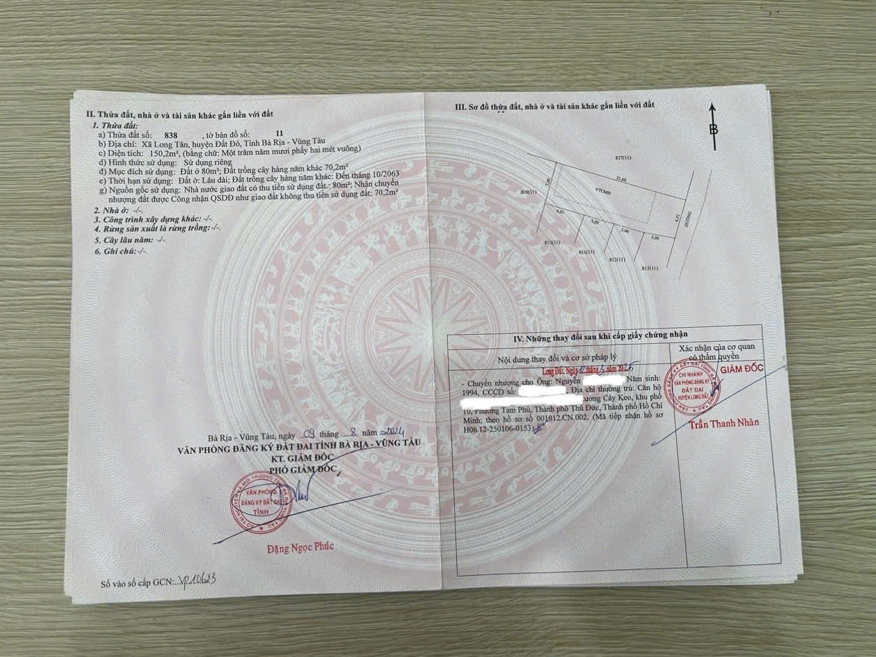  ???? BÁN LÔ ĐẤT GẦN HỒ ĐÁ BÀNG – BÀ RỊA, GIÁ CHỈ 590 TRIỆU 