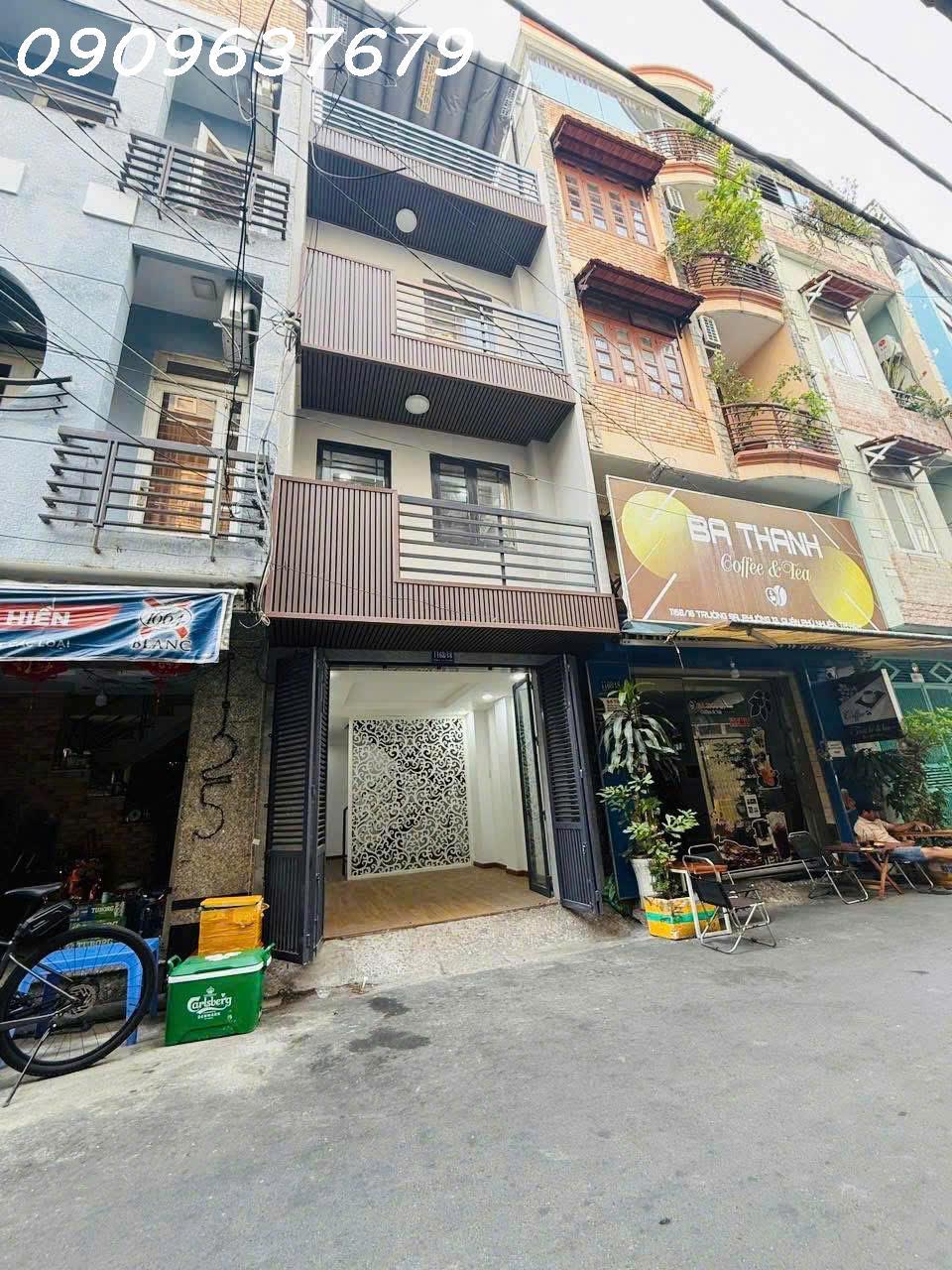  ĐỊA TRUNG TÂM-KẾ Q1,3-HẺM 6M THÔNG-TRƯỜNG SA-PN-4 TẦNG NỞ HẬU -7 TỶ TL 