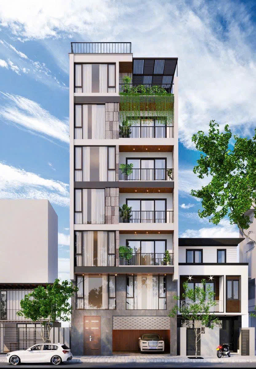  Nhà siêu đẹp Ngọc Thuỵ 50m2, 8 tầng,  mặt tiền 8.5, Gara 2 ô tô, kinh doanh, giá 21.5 tỷ 