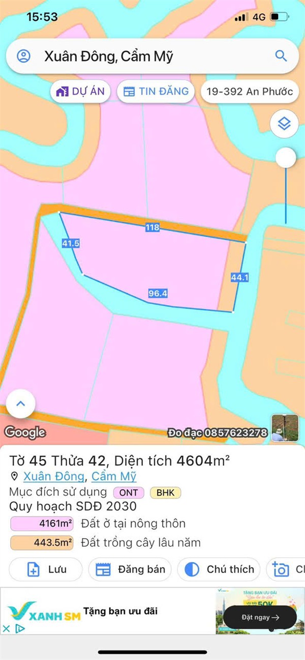  ĐẤT ĐẸP - GIÁ TỐT - CHÍNH CHỦ Cần Bán Lô Đất TạiXã Xuân Đồng, Cẩm Mỹ, Đồng Nai 