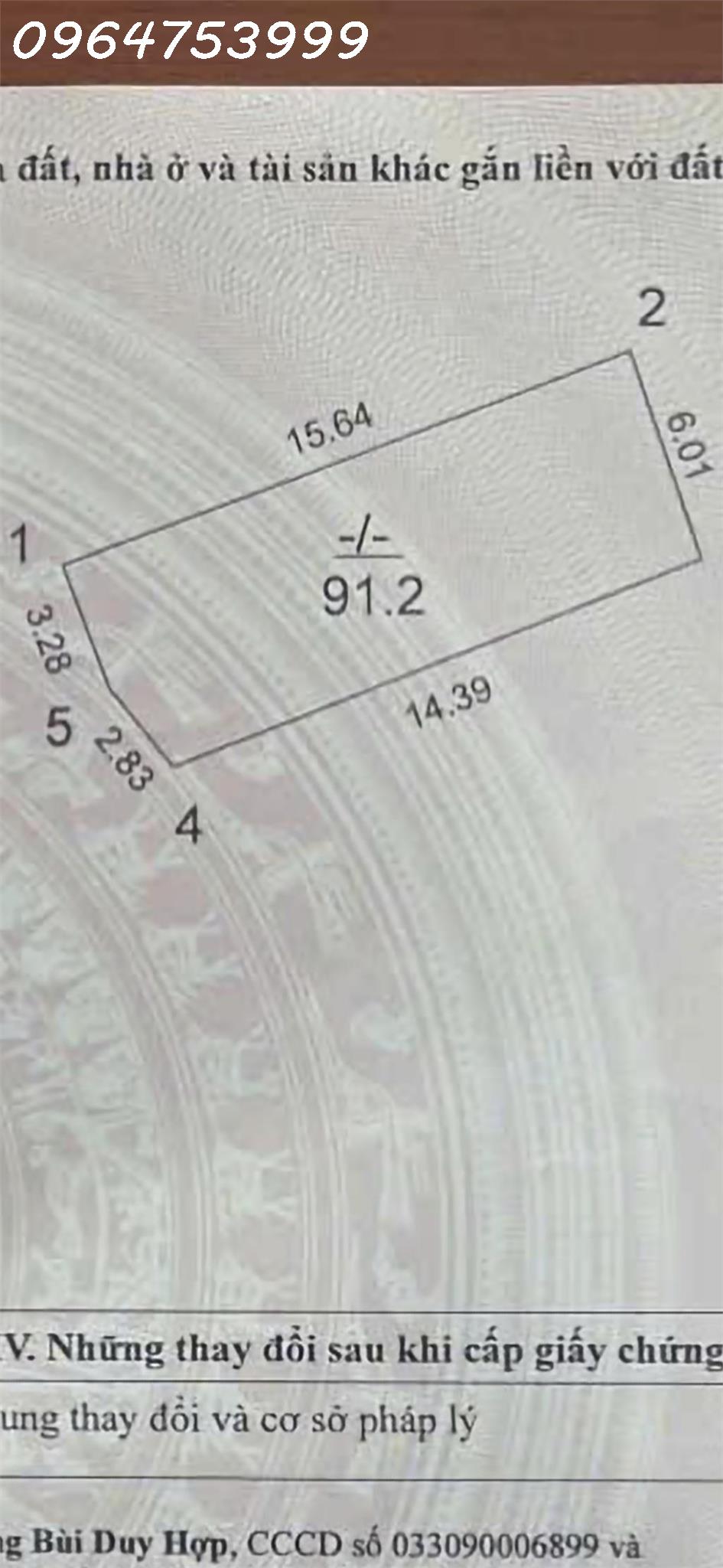  BÁN ĐẤT ĐẸP – PHÚ DIỄN, BẮC TỪ LIÊM – 91.2m² – MẶT TIỀN 6M – GIÁ 14.7 TỶ 