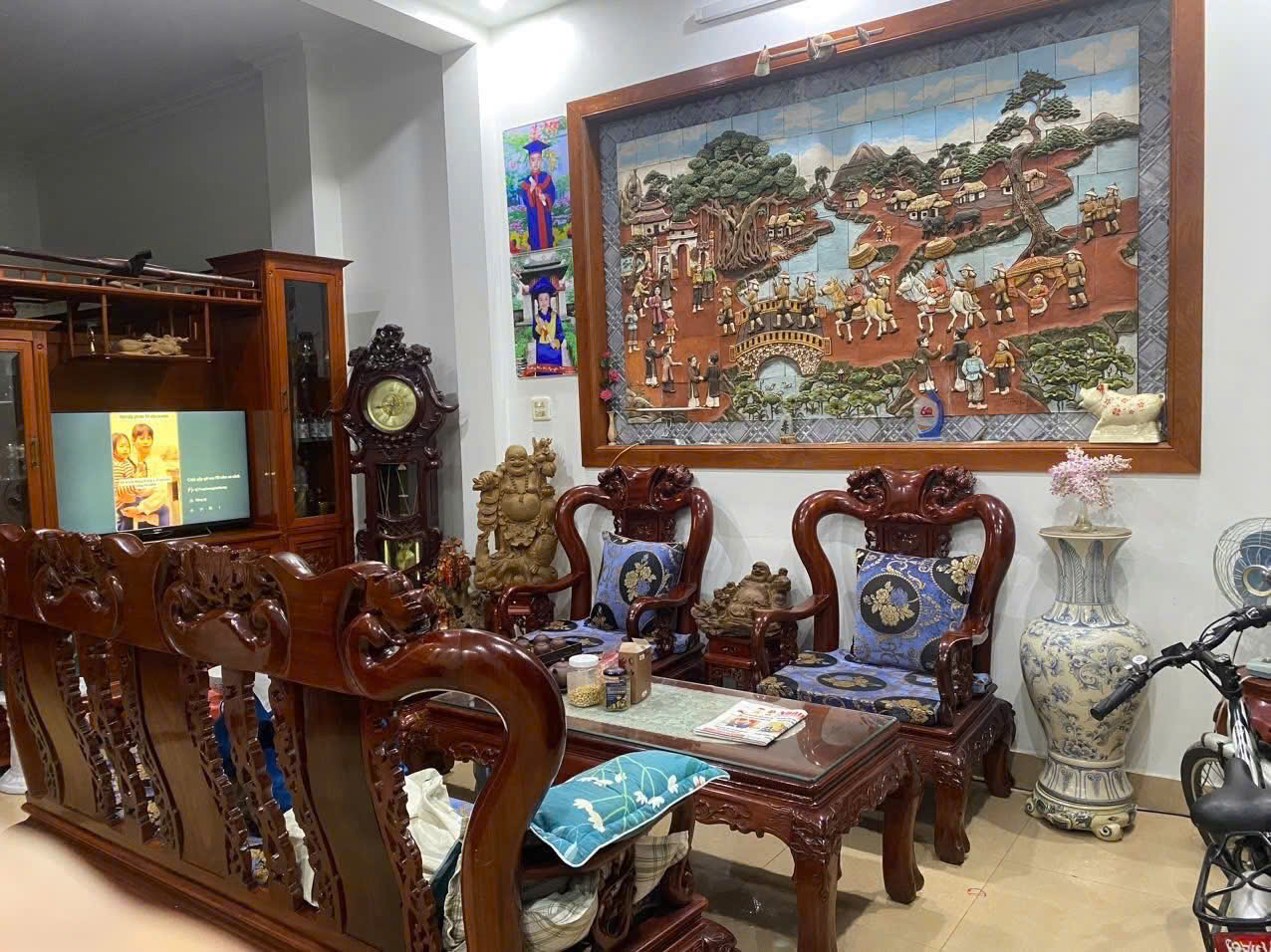  Bán nhà phố Cô Đông TP Hải Dương – mặt tiền 6m, ô tô đỗ cửa, nhà 3 tầng kiên cố 