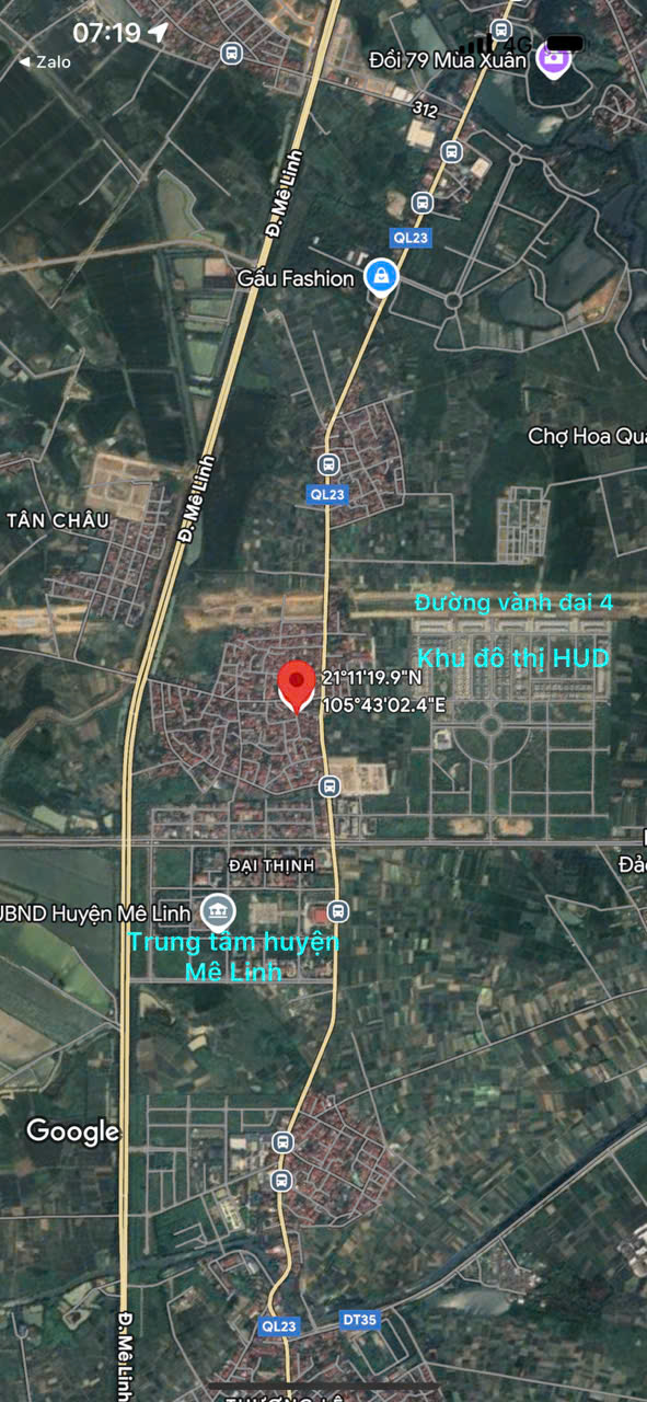  Bán 51m đất thôn Nội Đồng, Đại Thịnh, Mê Linh. Gần trung tâm huyện, khu đô thị HUD 