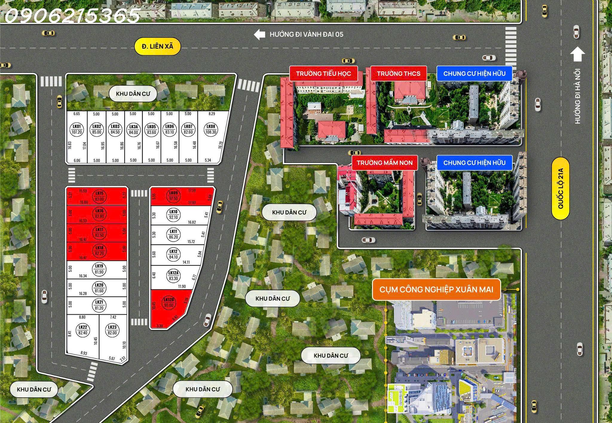  Cc bên em mở bán hơn 20 lô đất phân lô tại Xuân Mai giá đầu tư chỉ từ 1.x tỷ 