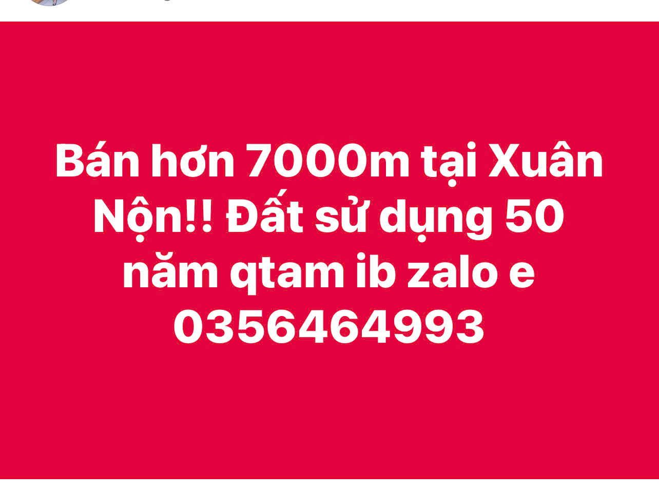  Xuân nộ 7000m2 