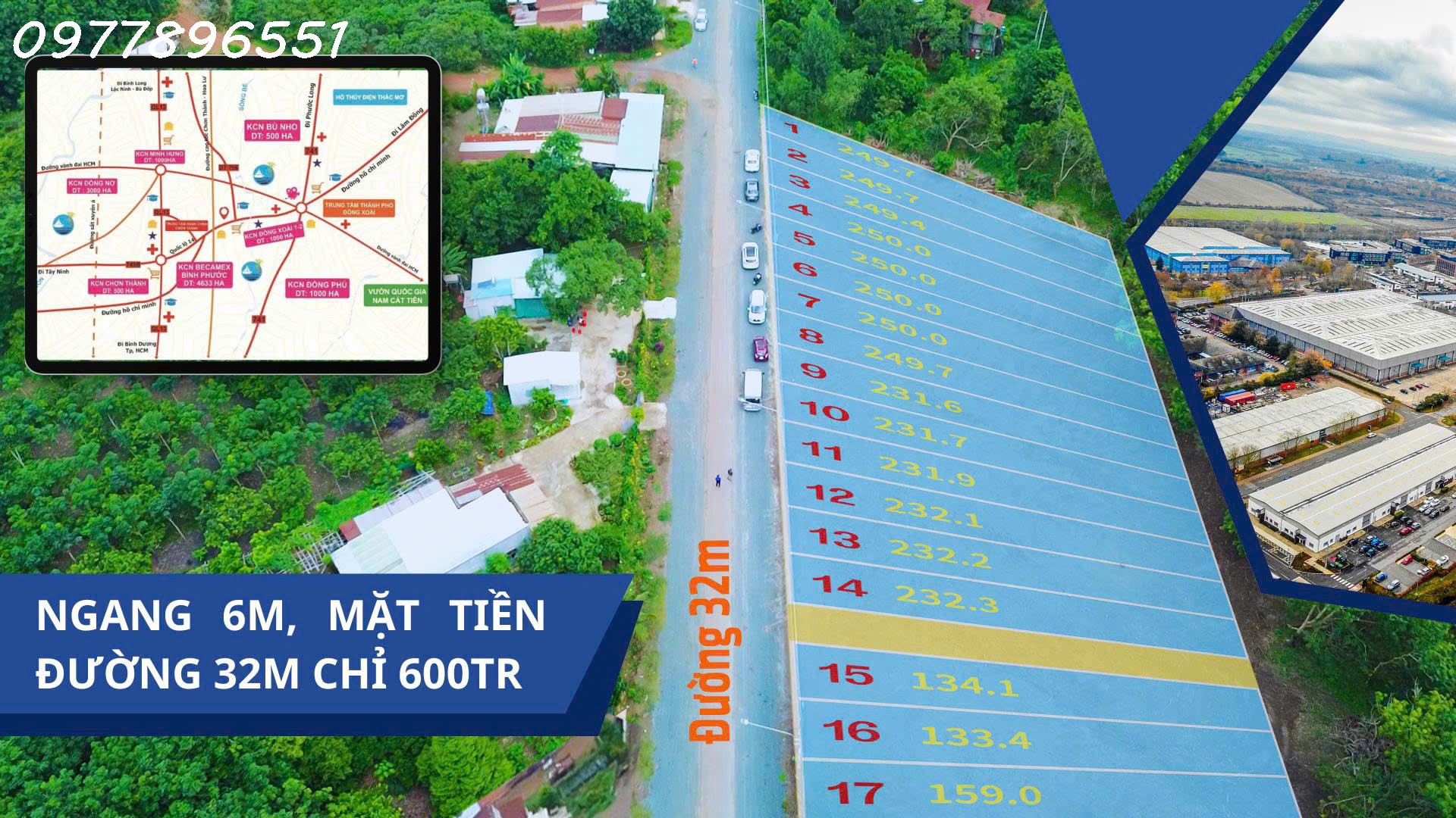  ĐẤT NỀN MẶT TIỀN ĐƯỜNG 32M GỌI EM 0977896551 