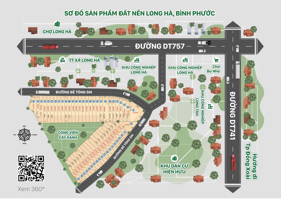  Đất nền thổ cư Phú Riềng, Bình Phước, 298 triệu 200m2 sổ sẵn, ngay 3 KCN 500ha 