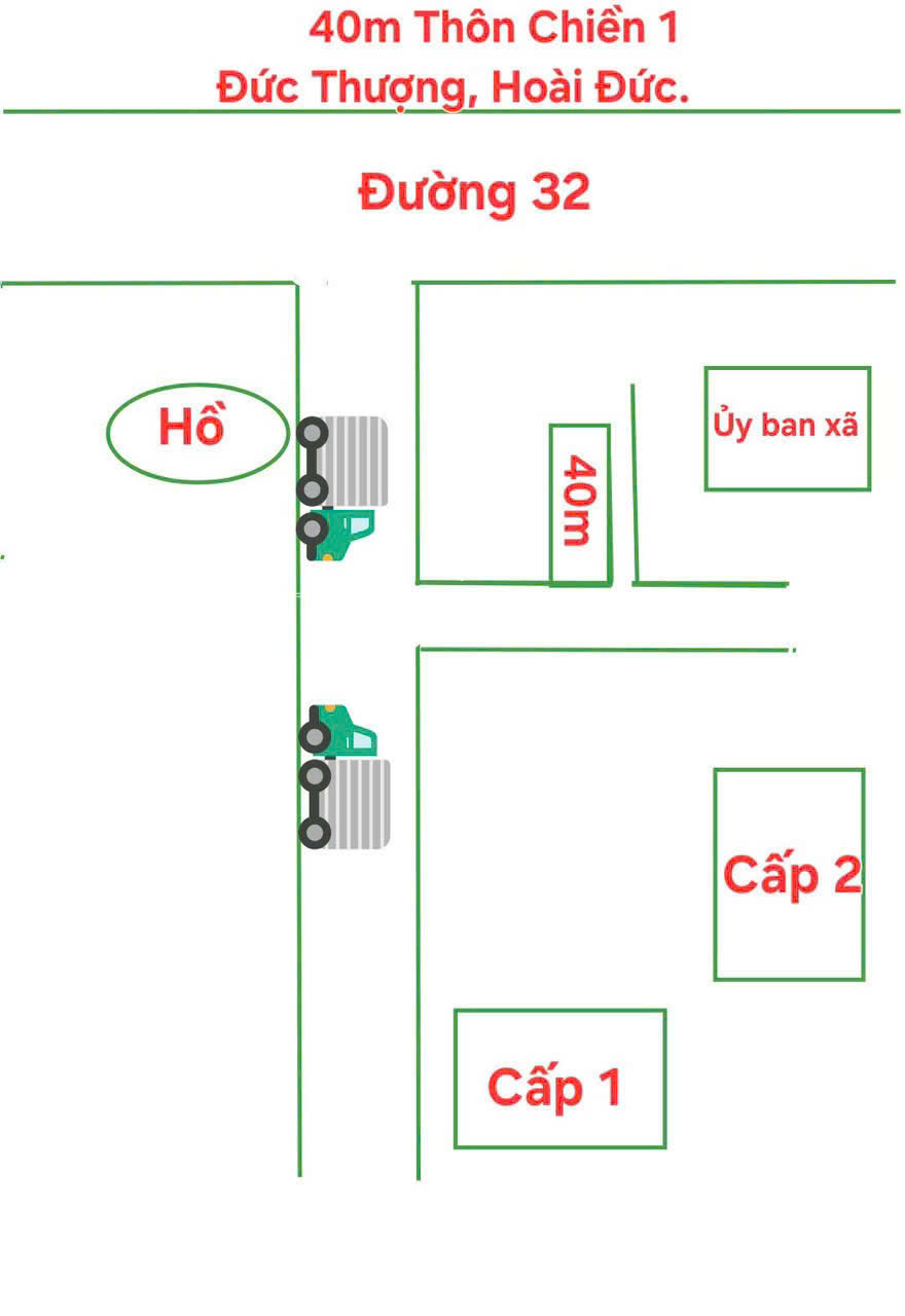  CHÍNH CHỦ BÁN LÔ 40M  ĐẤT ĐẸP – ĐỨC THƯỢNG - HOÀI ĐỨC - HÀ NỘI 