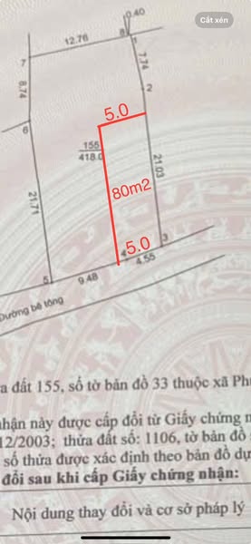  CẦN BÁN 80M ĐẤT LÀN 2 QL 32 _ Ô TÔ VÀO TẬN NHÀ _ PHỤNG THƯỢNG _ PHÚC THỌ _ HN. 