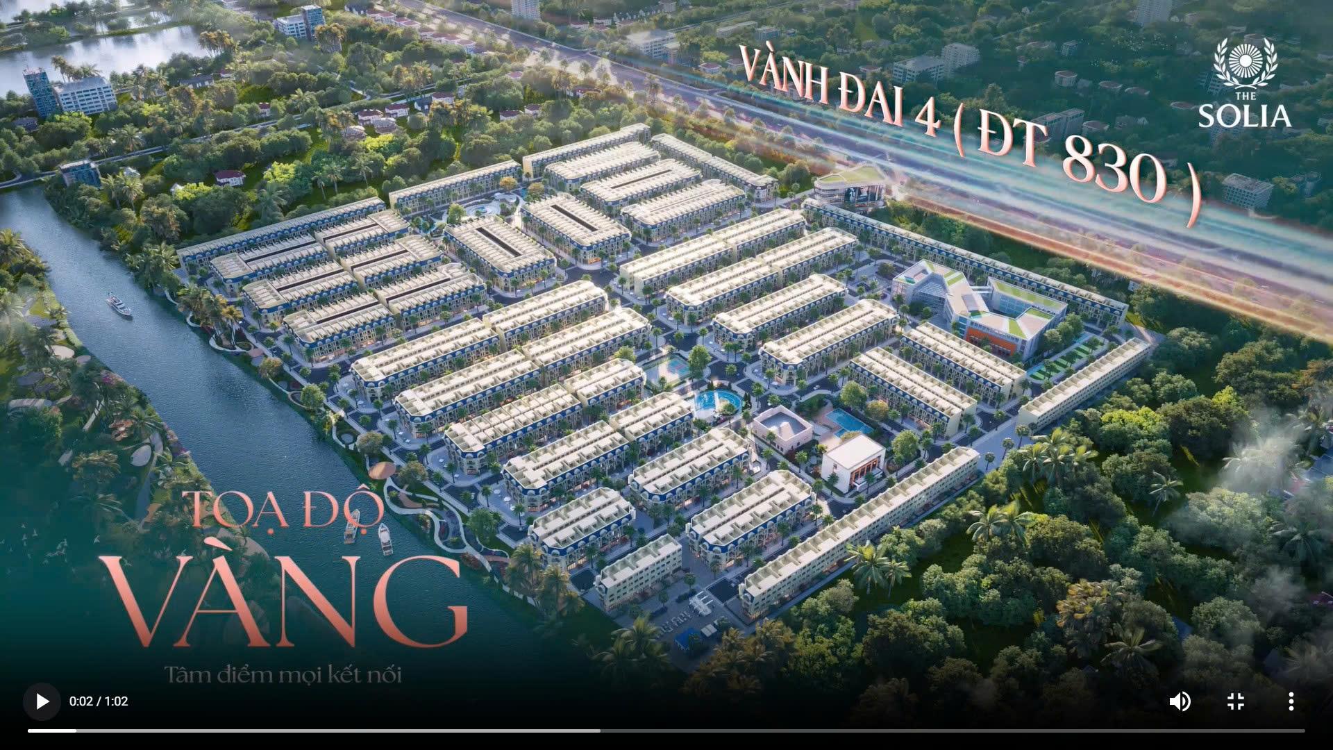  DỰ ÁN THE SOLIA – ĐẤT NỀN SỔ ĐỎ TỪNG NỀN TẠI LONG AN 