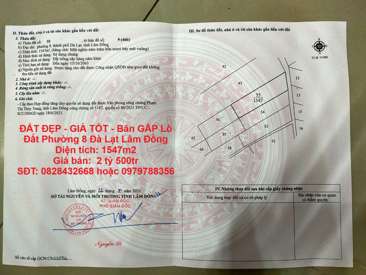  ĐẤT ĐẸP - GIÁ TỐT - Bán GẤP Lô Đất Phường 8 Đà Lạt Lâm Đồng 