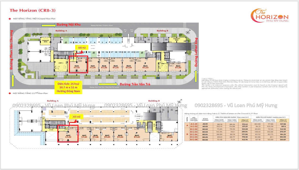  BÁO GIÁ SHOPHOUSE KHỐI ĐẾ TẠI THE HORIZON HỒ BÁN NGUYỆT PHÚ MỸ HƯNG 