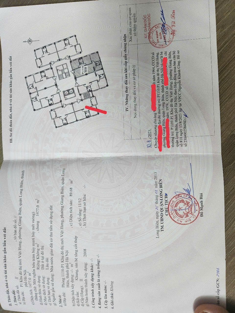  CHÍNH CHỦ BÁN CĂN HỘ CHUNG CƯ KHU ĐÔ THỊ VIỆT HƯNG, LONG BIÊN, HÀ NỘI 