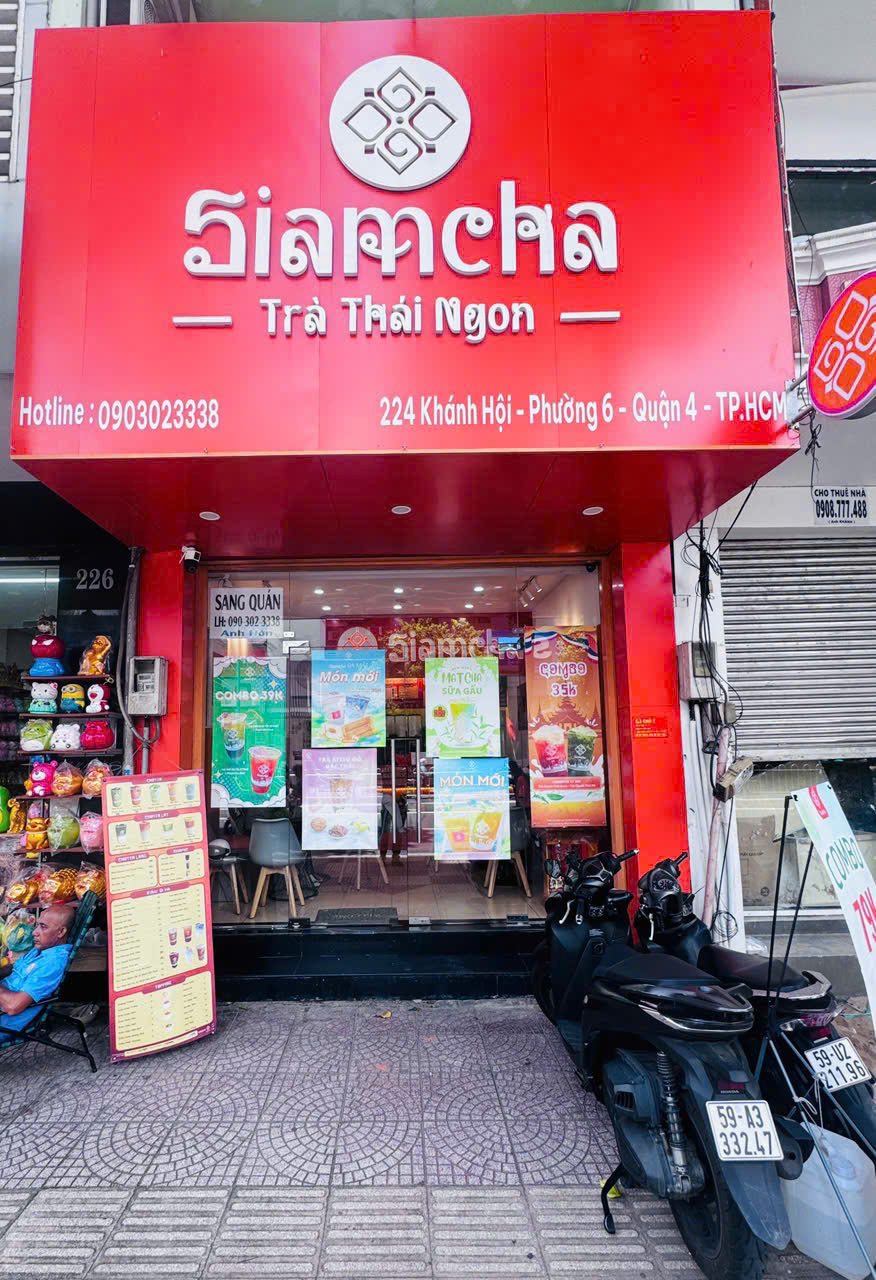  SANG LỖ TIỆM TRÀ SỮA THÁI NHƯỢNG QUYỀN  ĐẸP LẮM MB VỊ TRÍ ĐẸP- QUẬN 4 -TPHCM 