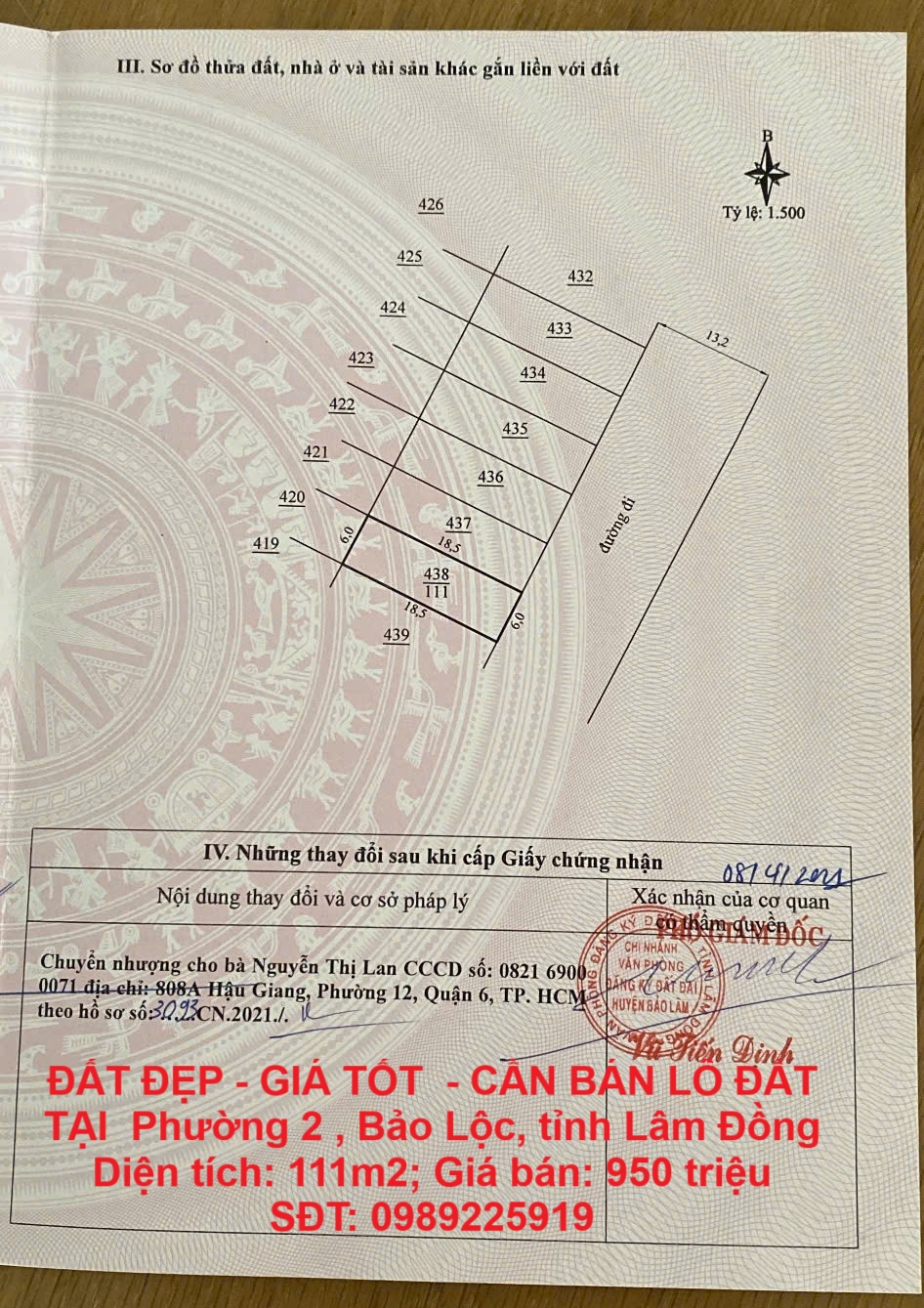  ĐẤT ĐẸP - GIÁ TỐT  - CẦN BÁN LÔ ĐẤT TẠI  Bảo Lâm, Lâm Đồng. 