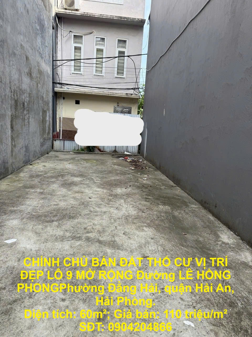  CHÍNH CHỦ BÁN ĐẤT THỔ CƯ VỊ TRÍ ĐẸP LÔ 9 MỞ RỘNG Đường LÊ HỒNG PHONG, ĐẰNG HẢI, TP HẢI PHÒNG 