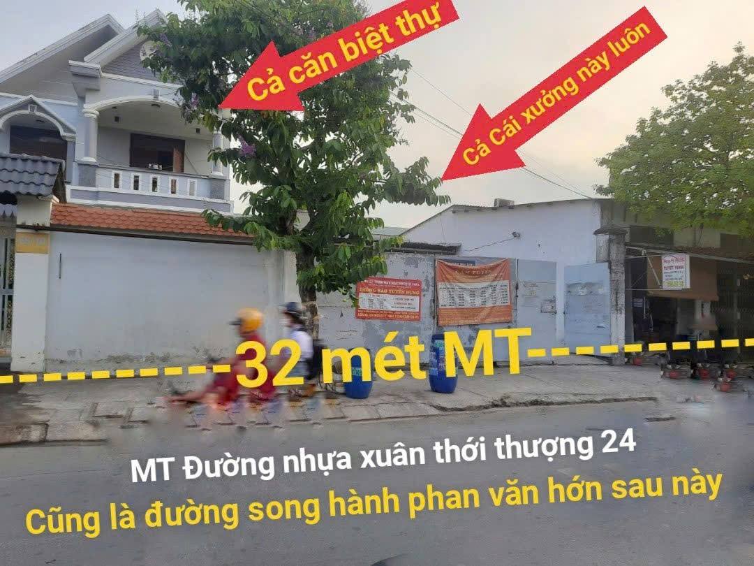  Bán nhà mặt tiền 32x44m giá 50 tỷ Đường Xuân Thới Thượng 24 