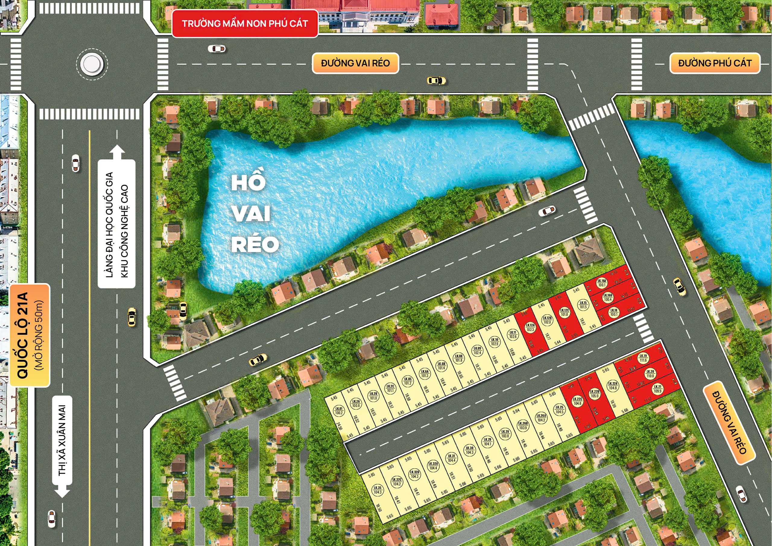  Bán đất nền Láng Hòa Lạc 100m2 giá 2.2 tỷ – gần FPT, sổ đỏ riêng, khu dân cư đông đúc  Nguyễn Hùng BĐS - 0989333012 