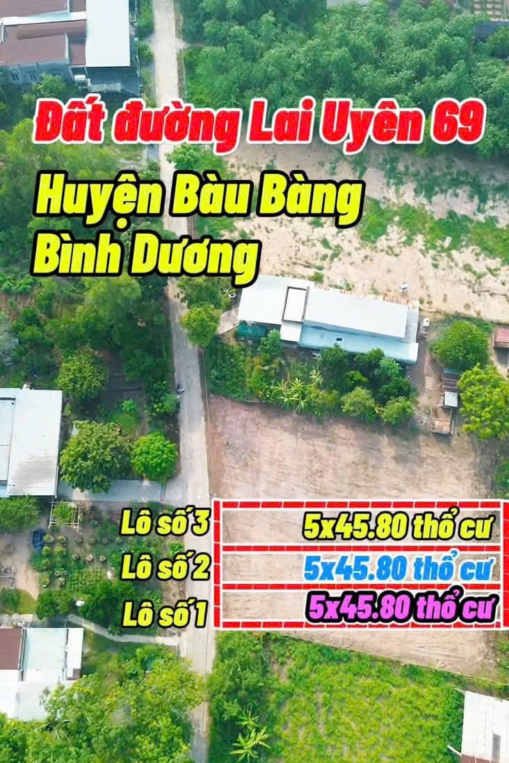  Đất 225m2 có 780tr Lai Uyên 69 Bàu Bàng Bình Dương 