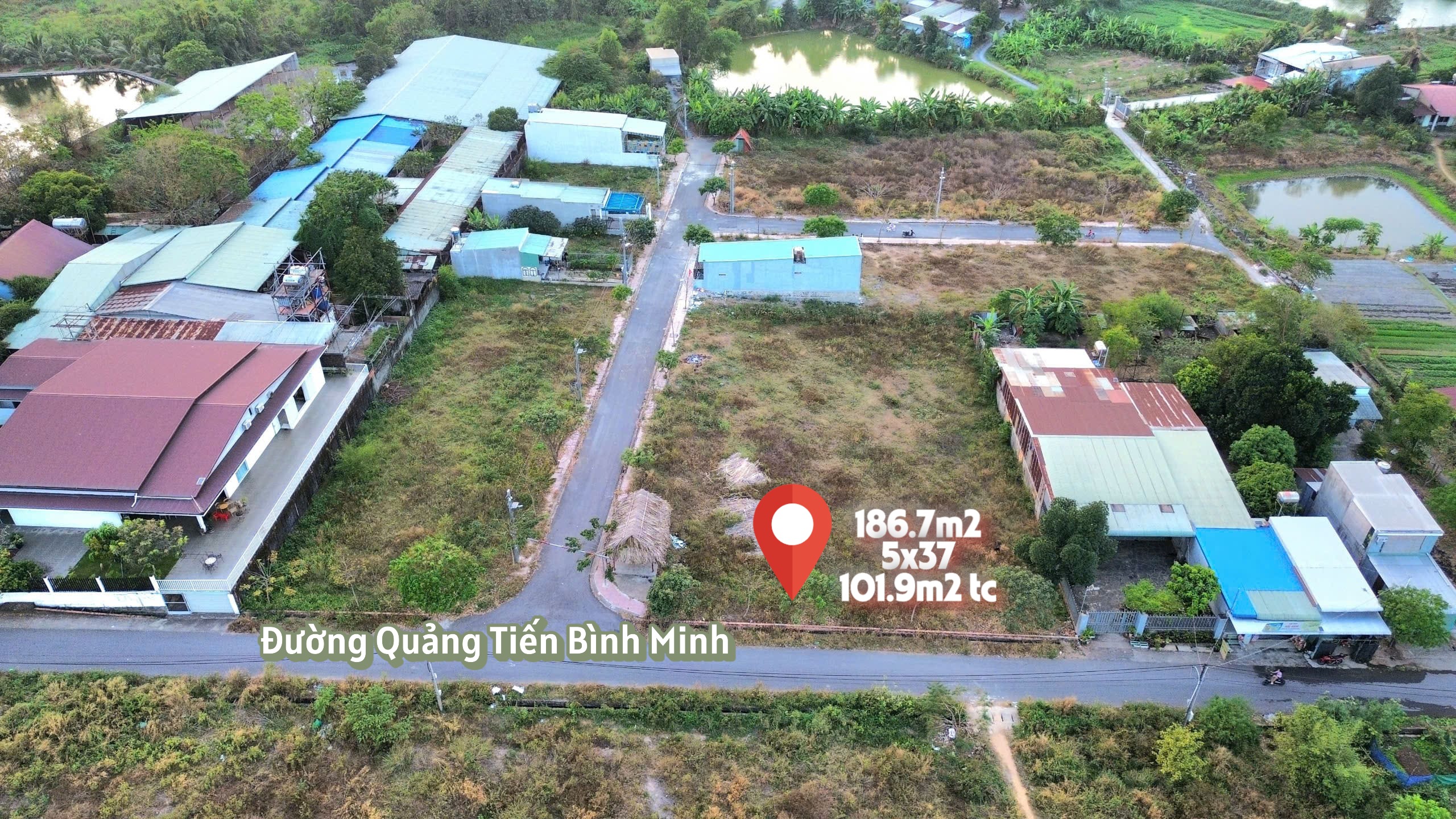 Chính chủ gửi mặt tiền kd Quảng Tiến Bình Minh, 1.6 tỷ 186.7m2 
