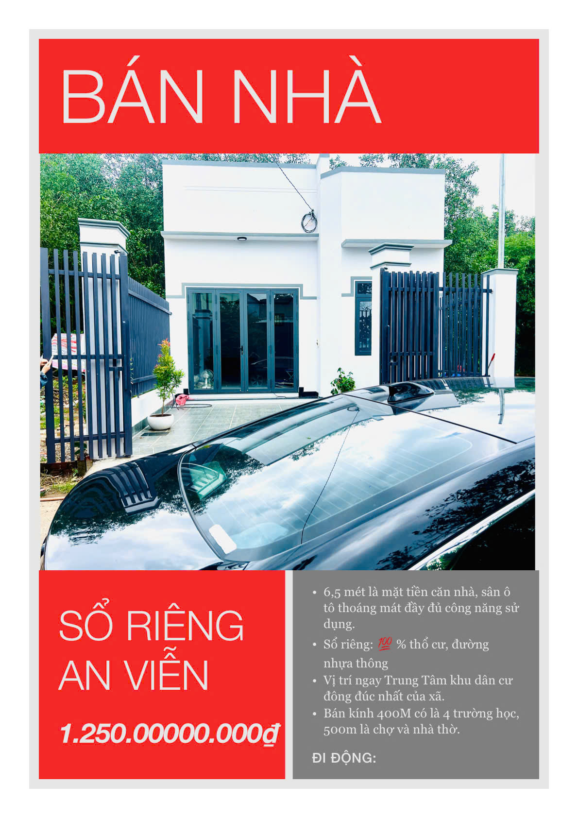  Ưu đãi tới hơn 100 triệu cho căn nhà mới xây xã  An Viễn, Đồng Nai 