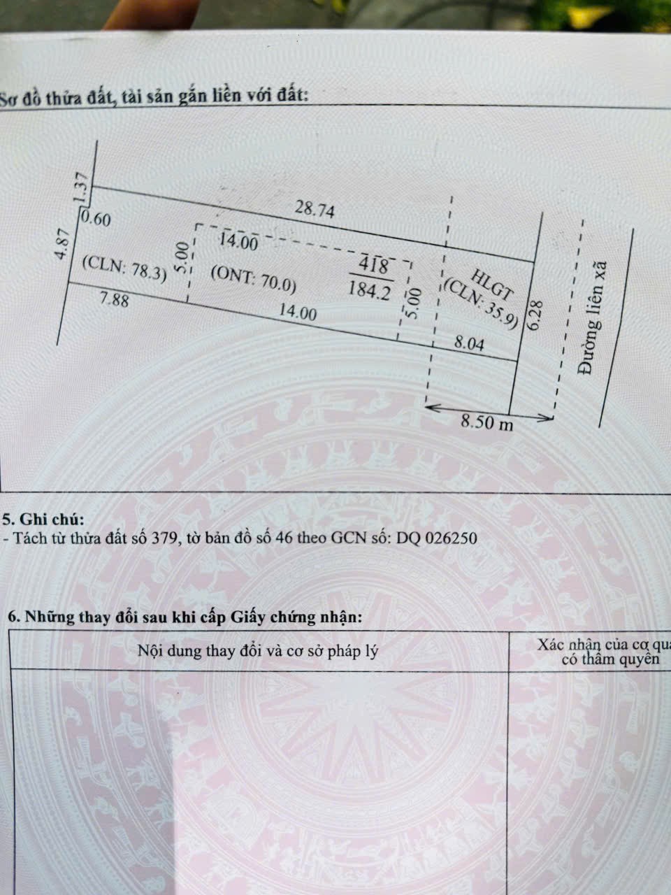  ĐẤT CHÍNH CHỦ - MẶT TIỀN ĐƯỜNG - Thôn Sơn Giao, Xã Ngọc Sơn, Hiệp Hòa - Bắc Giang 