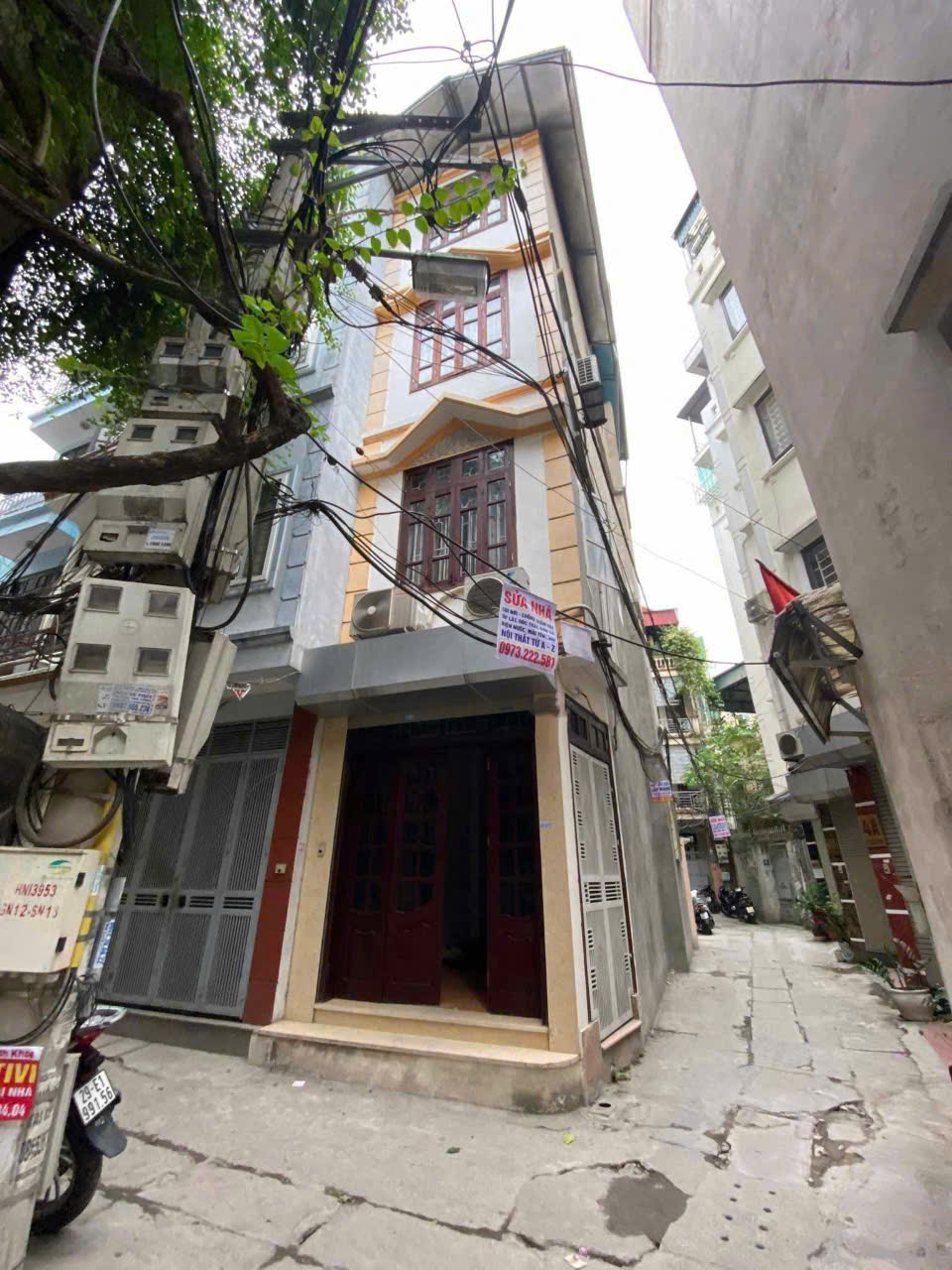  Cho thuê nhà ngõ 117 Hào Nam, 4 tầng x 35m2, 3PN, 3 WC, 12.5 Triệu 