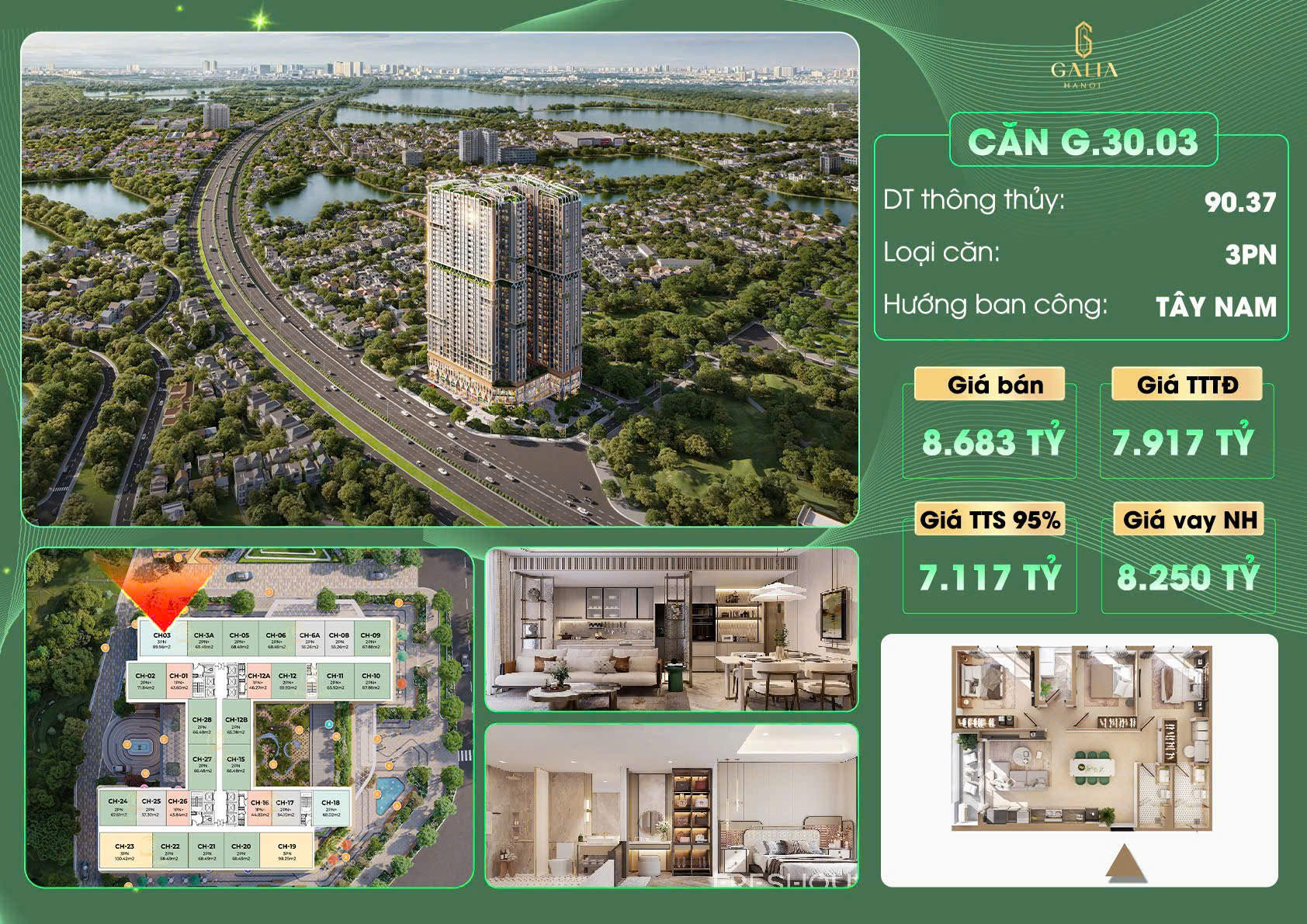  Bán Căn góc Viwe cực hot 3N2VS DT 90,3 m2 một siêu phẩm dự án Galia Yên Sở 