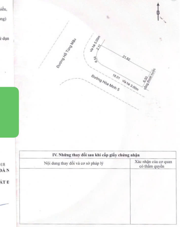  Bán đất lô góc 2 Mặt Tiền Đường Hồ Tùng Mậu và Hòa Minh 5 