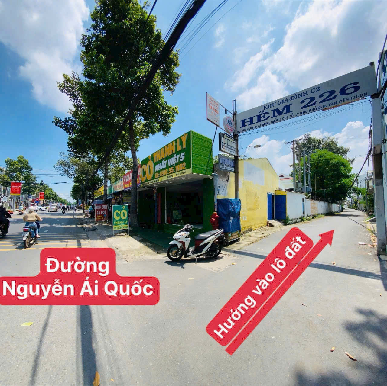  Bán lô đất ngay ngã tư Tân Phong, siêu thị GO, đường nhựa 6m chỉ 3,2 tỷ 