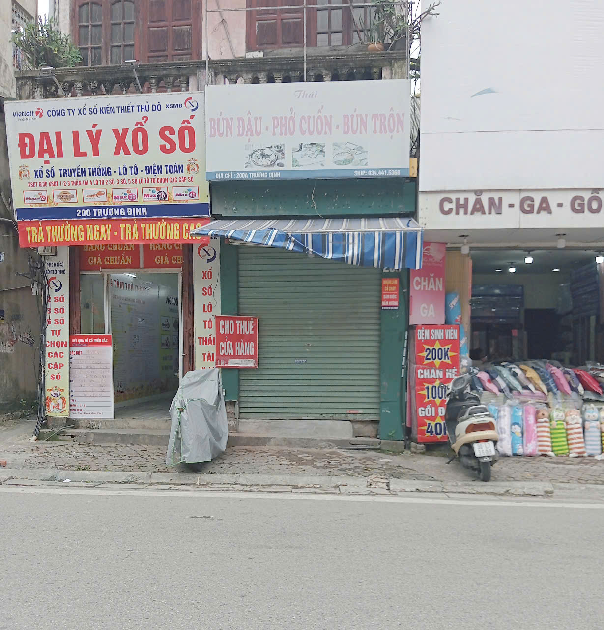  Cho thuê cửa hàng và ở diện tích 55m2 tại 200A, mặt đường phố Trương Định 