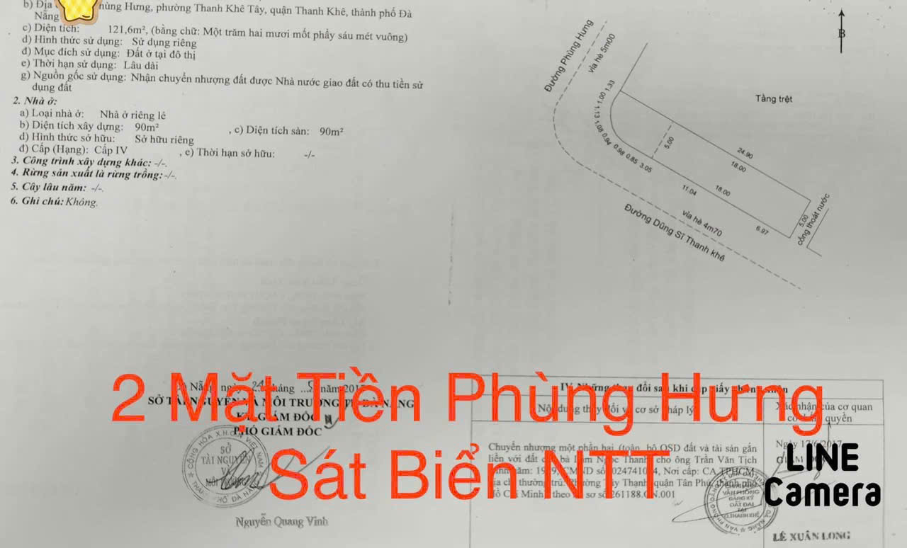  Bán nhà LÔ GÓC 2 mặt tiền Phùng Hưng & Dũng Sĩ Thanh Khê 