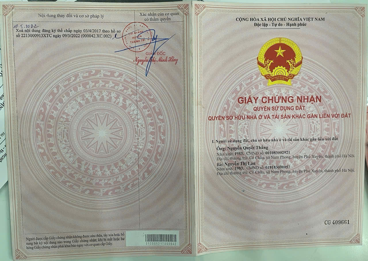  CHÍNH CHỦ CẦN BÁN NHÀ 4 TẦNG – XÃ LIÊN NINH, THANH TRÌ, HÀ NỘI – Ô TÔ ĐỖ CỬA – GIÁ 9.5 TỶ 
