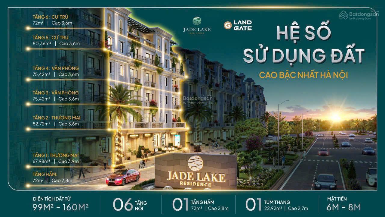  Jade Lake Residence Tây Hồ tây  – Nơi tài sản không chỉ giữ giá mà biết tạo ra tiền. 