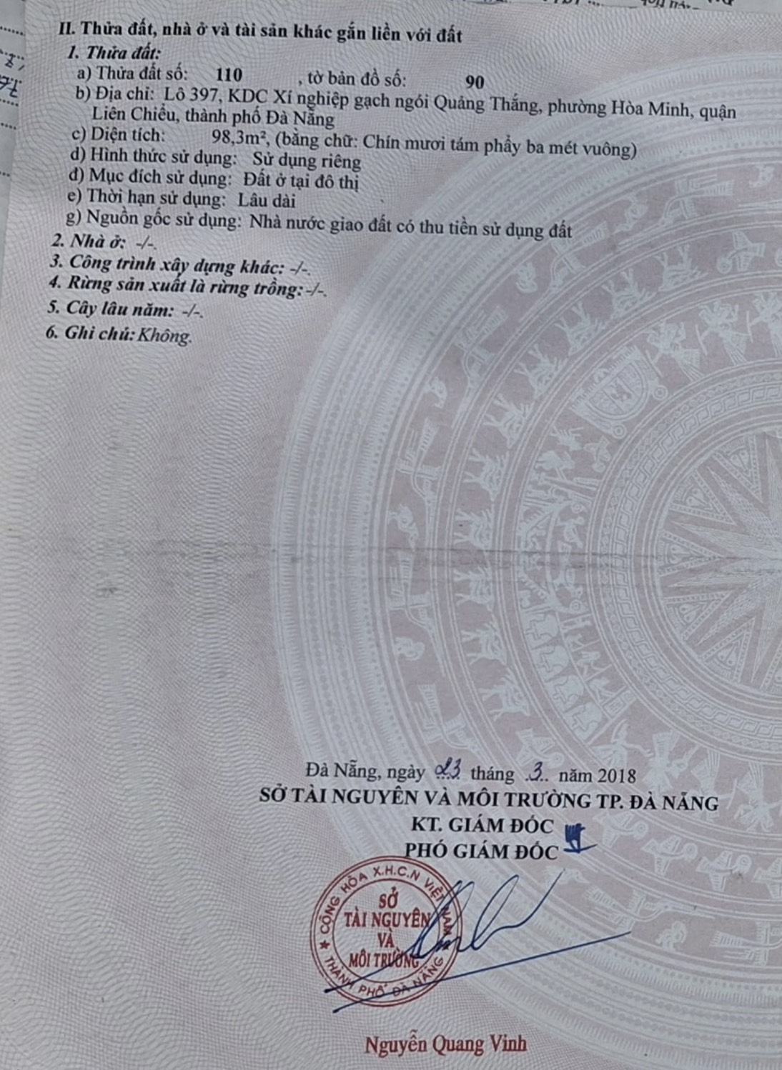  Bán đất đường Mộc Bài 7 – Hòa Minh, Liên Chiểu, Đà Nẵng 