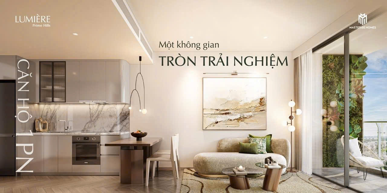  CĂN 1 NGỦ LUMIÈRE PRIME HILLS 
???? Đủ đầy tiện nghi – Trọn vẹn cảm xúc
Bể bơi tràn viền như resort 5 sao, phòng gym hiện đại, lối dạo bộ ngập tràn hoa lá – nơi mọi khoảnh khắc sống đều trở nên đặc biệt. 