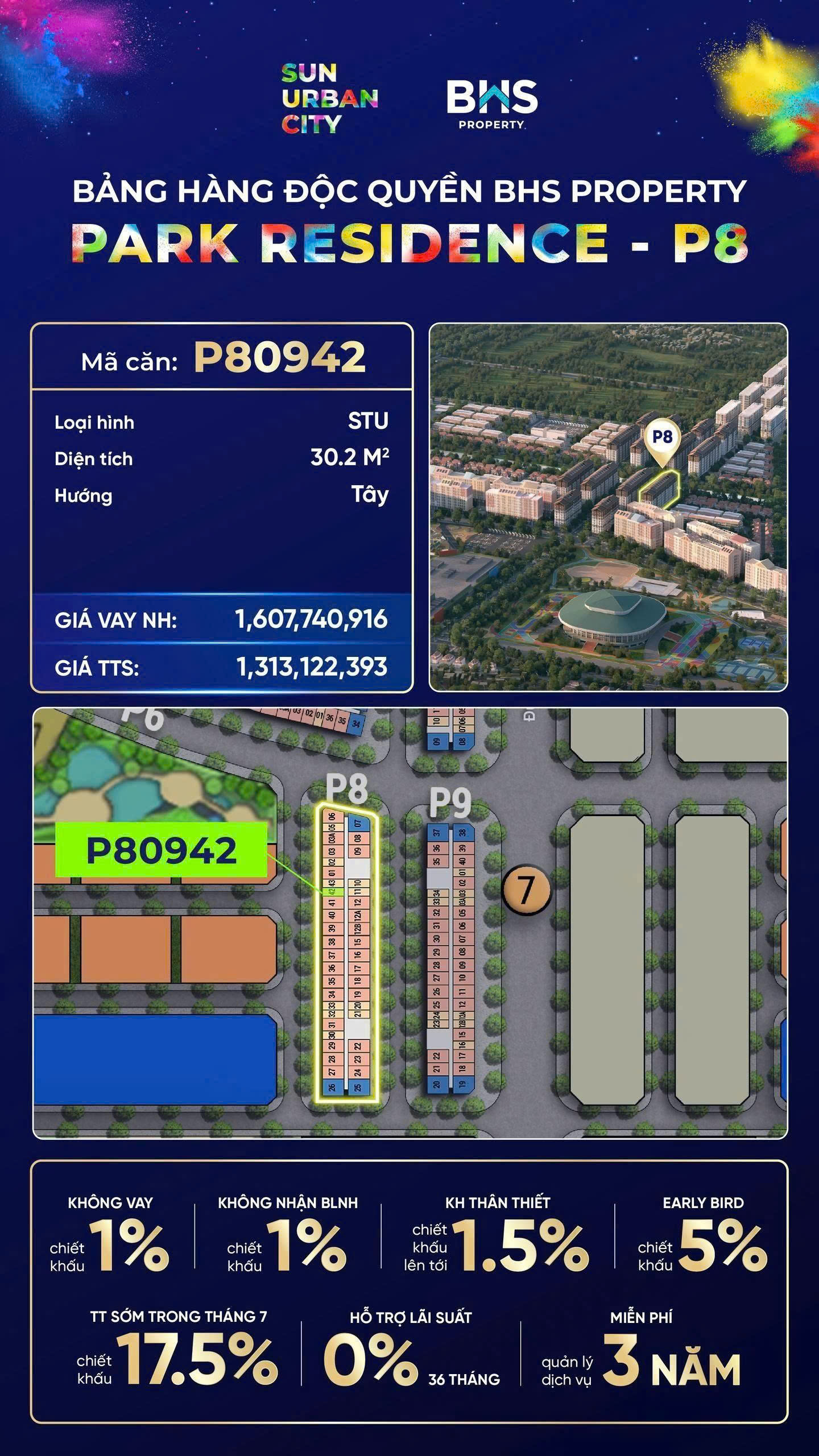  Căn hộ studio - tòa P8 dự án Sun Urban City Hà Nam (P80942) 