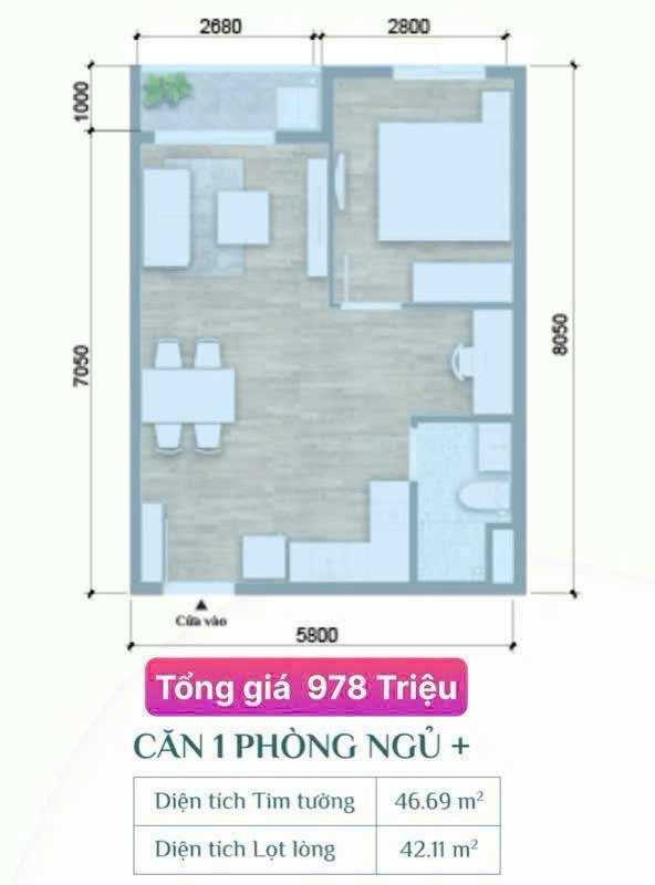  Sở hữu căn hộ 1PN chỉ từ 978 triệu – Gần KCN VSIP 2 