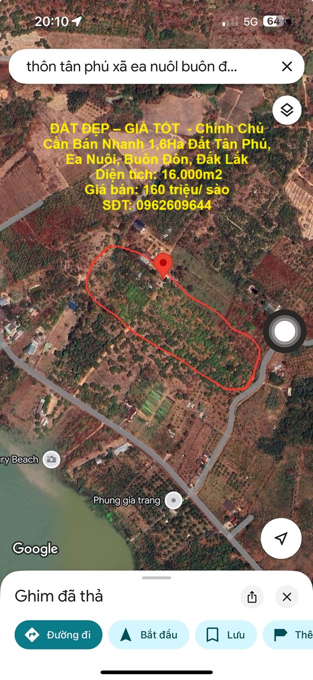  ĐẤT ĐẸP – GIÁ TỐT  - Chính Chủ Cần Bán Nhanh 1,6Ha Đất Tân Phú, Ea Nuôi, Buôn Đôn, Đắk Lắk 