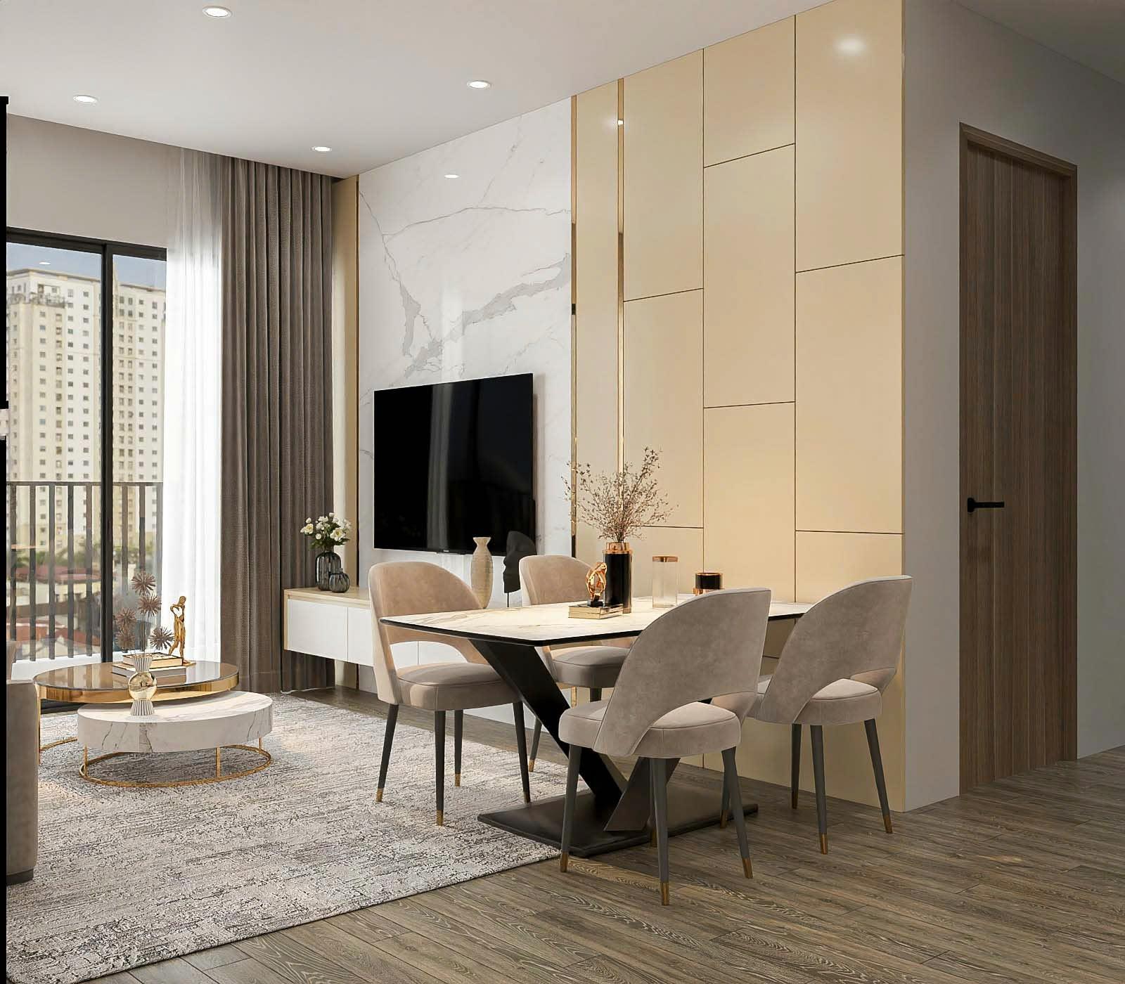 Cho thuê căn hộ 2 phòng ngủ  -TC1, Vinhomes Smart City – Full nội thất. 
