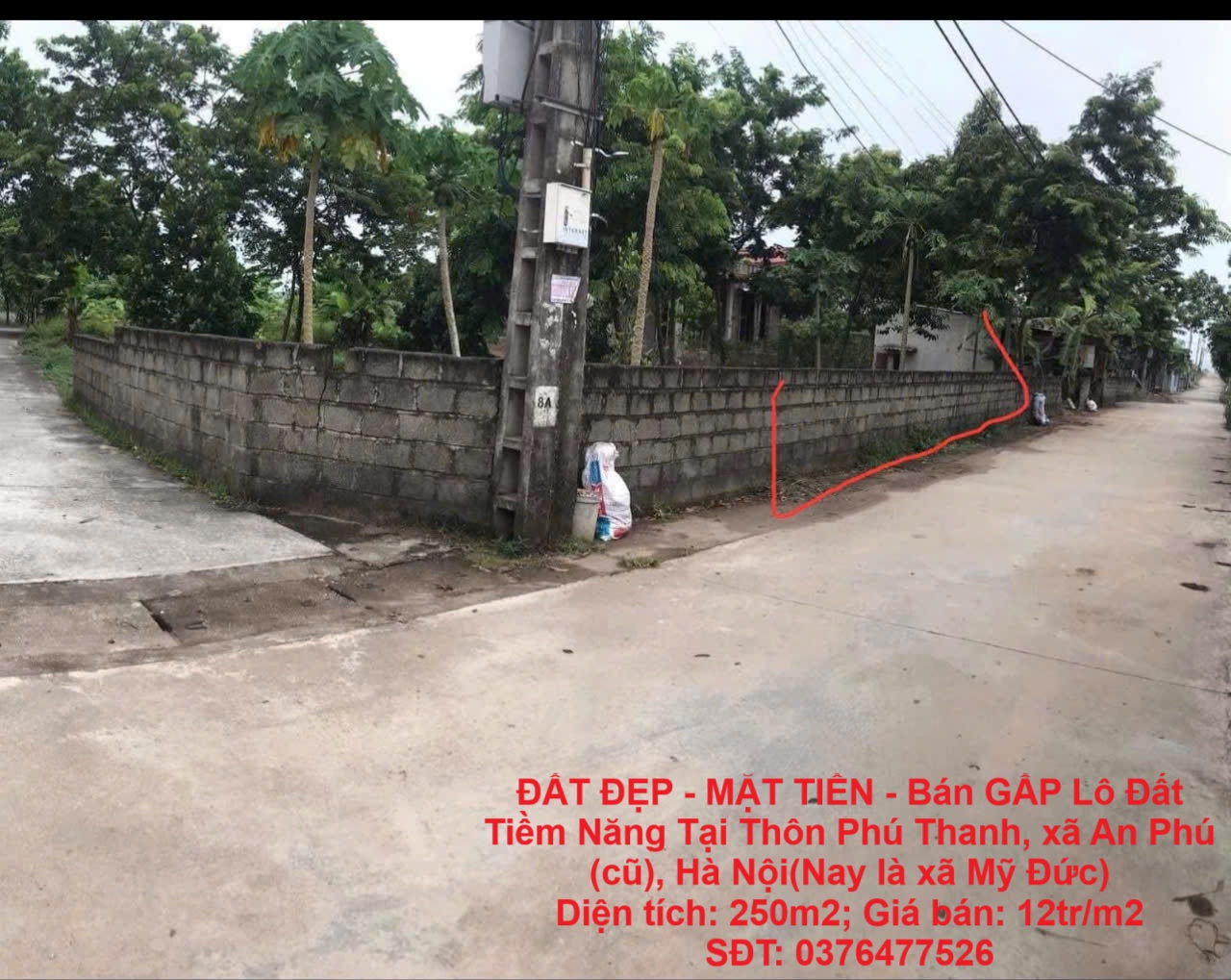  ĐẤT ĐẸP - MẶT TIỀN - Bán GẤP Lô Đất Tiềm Năng Tại Thôn Phú Thanh, xã An Phú (cũ), Hà Nội 