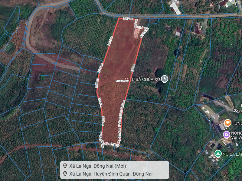  1.24Ha Đất sát KDL sinh thái hồ Trị An – Quốc Lộ 20 Đồng Nai 