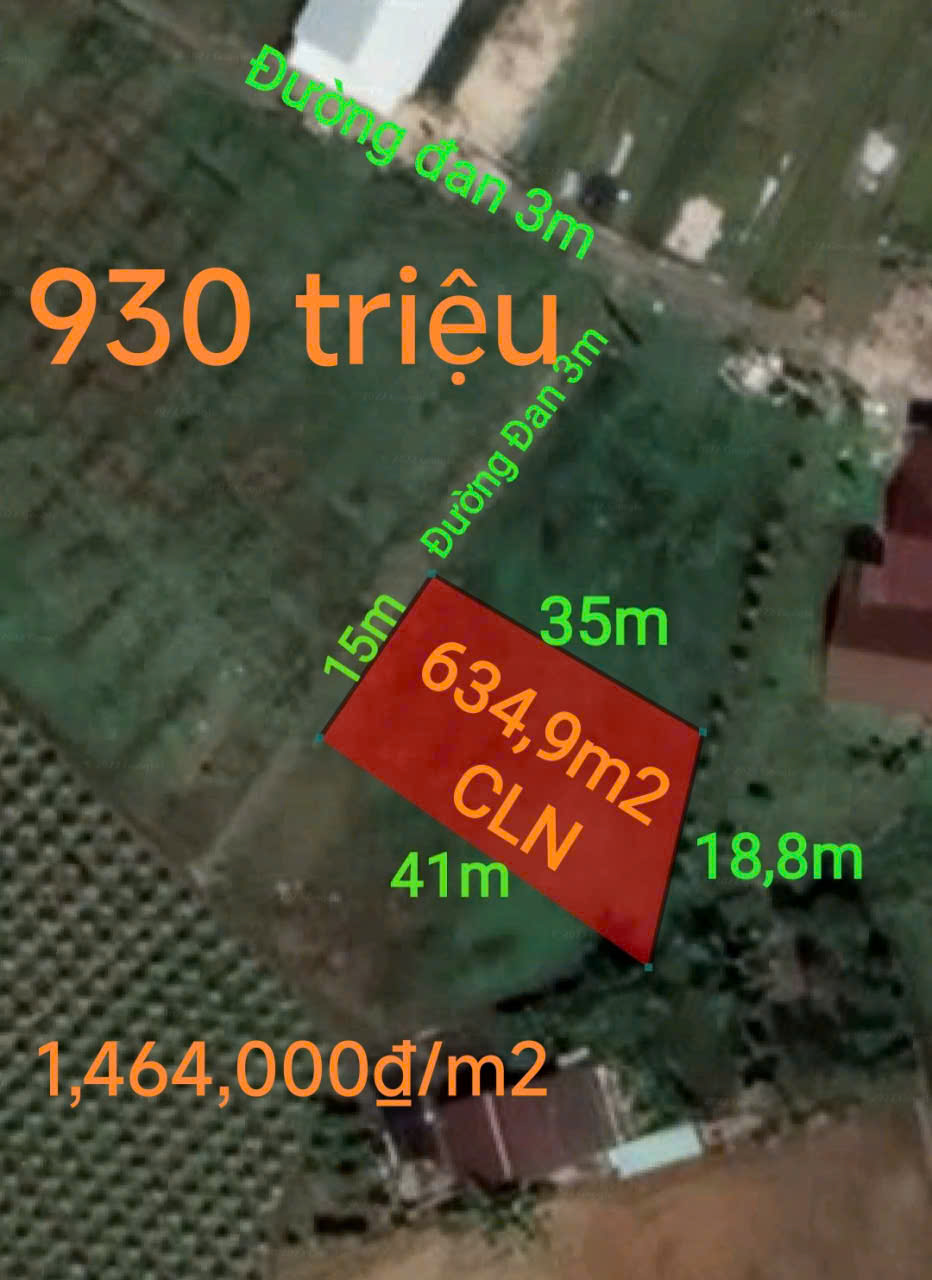  Bán đất vườn chuyển thổ gần Quốc Lộ 50B giá 930 triệu 