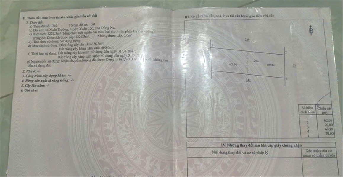  Chính Chủ Bán Đất Để Lo Cho Em Ăn Học Tại Xã Xuân Trường, Xuân Lộc, Đồng Nai 
