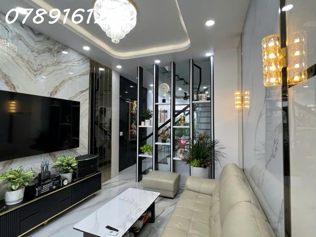  HẺM XE HƠI - NƠ TRANG LONG - P13 - 60M2 - 4 TẦNG - 4PN - SỔ VUÔNG - HOÀN CÔNG - TẶNG NỘI THẤT -  8TỶ 6 