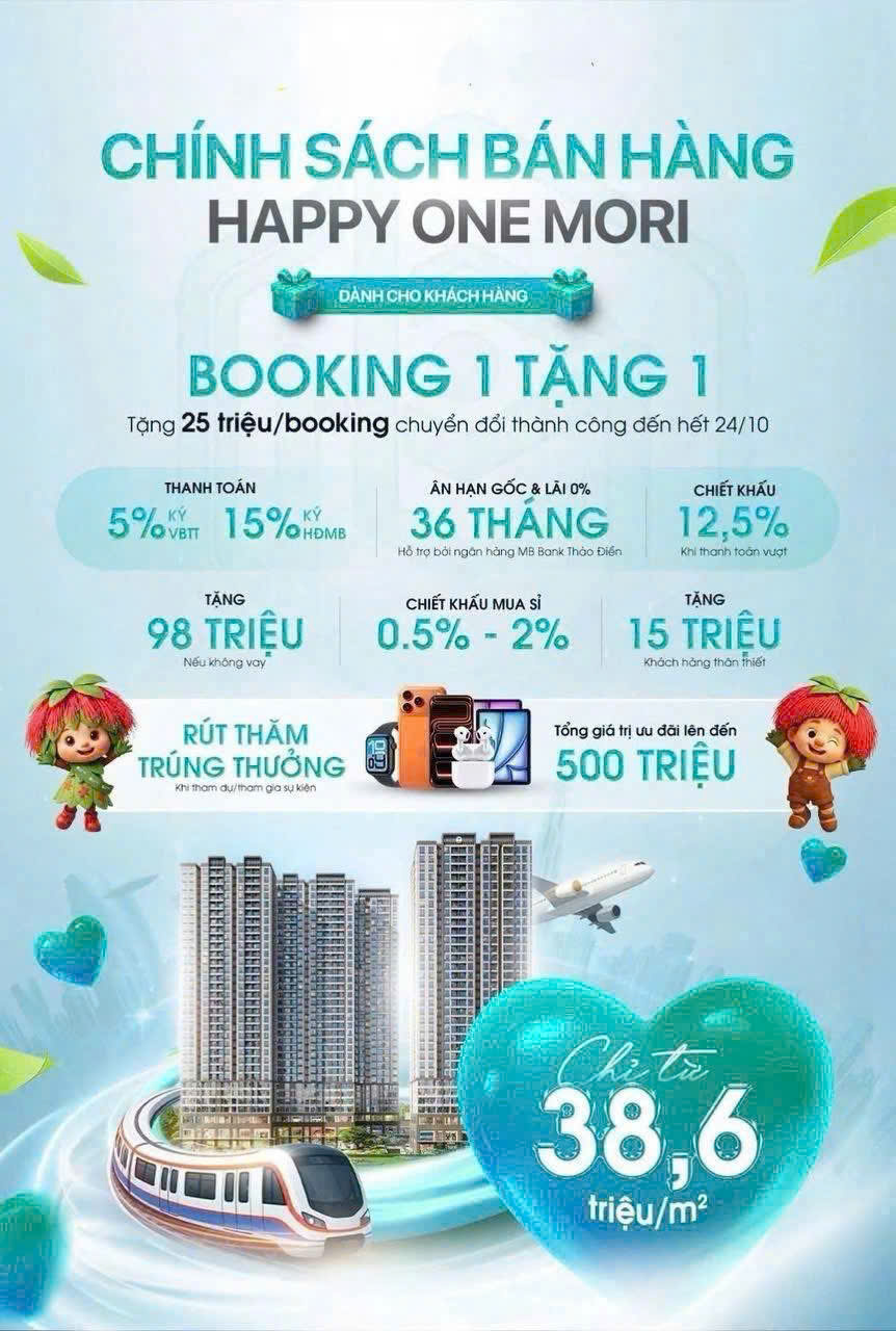  CĂN HỘ CAO CẤP HAPPY ONE MORI – TRUNG TÂM LÁI THIÊU 
